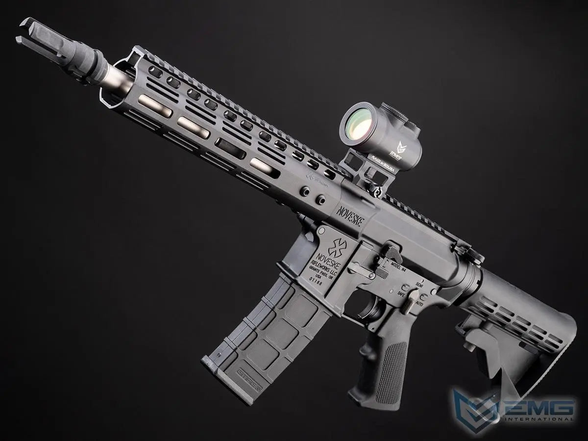 EMG RA-Tech Custom NOVESKE Licensed N4 Gen 3 Gas Blowback Airsoft Rifle w/ Original GHK Bolt Carrier (Model: 10.5" / Black)