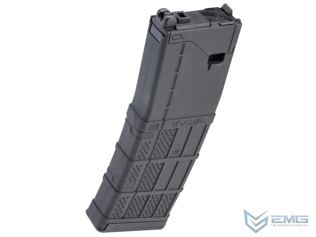 EMG Lancer Systems Licensed L5AWM V2 35 Round Magazine for MWS Gas Blowback Airsoft Rifles (Color: Opaque Black / 5.56)