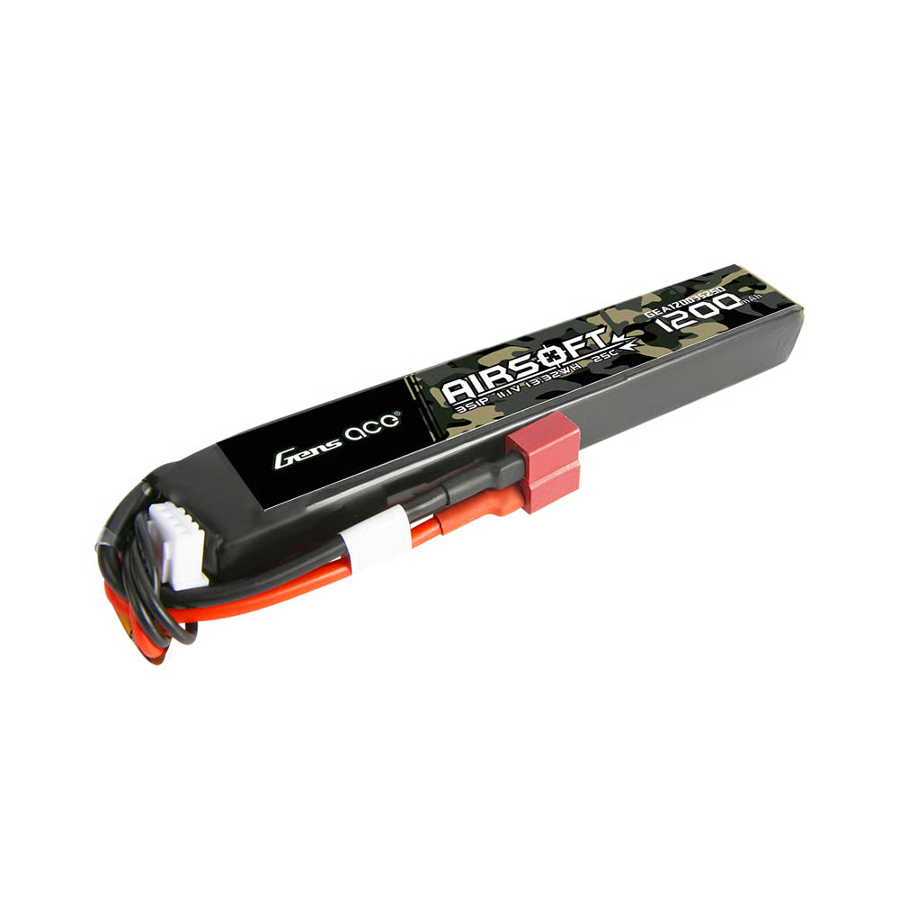 Gens ace - LIPO Battery 1200mAh 3S 11.1V 25C Dean