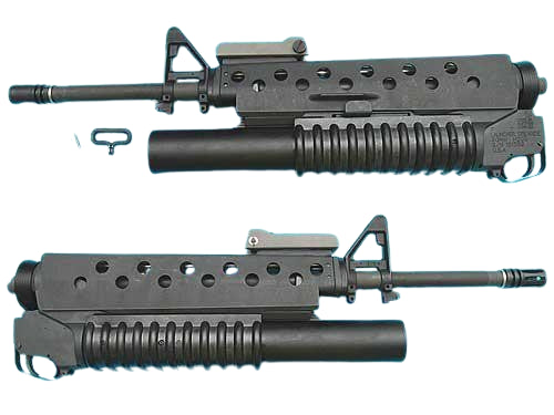 G&P Airsoft M16 "Scar Face" Conversion Kit w/ M203 Gas Grenade launcher
