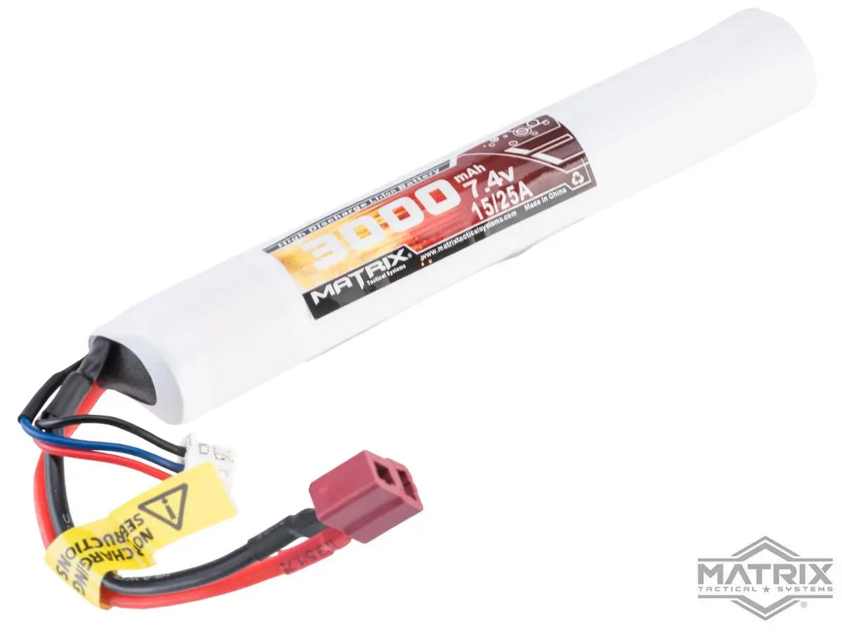 Matrix High Performance 7.4V Stick Type Airsoft Li-Ion Battery (Model: 3000mAh / 10C / For Deans / T-Plug Connector)