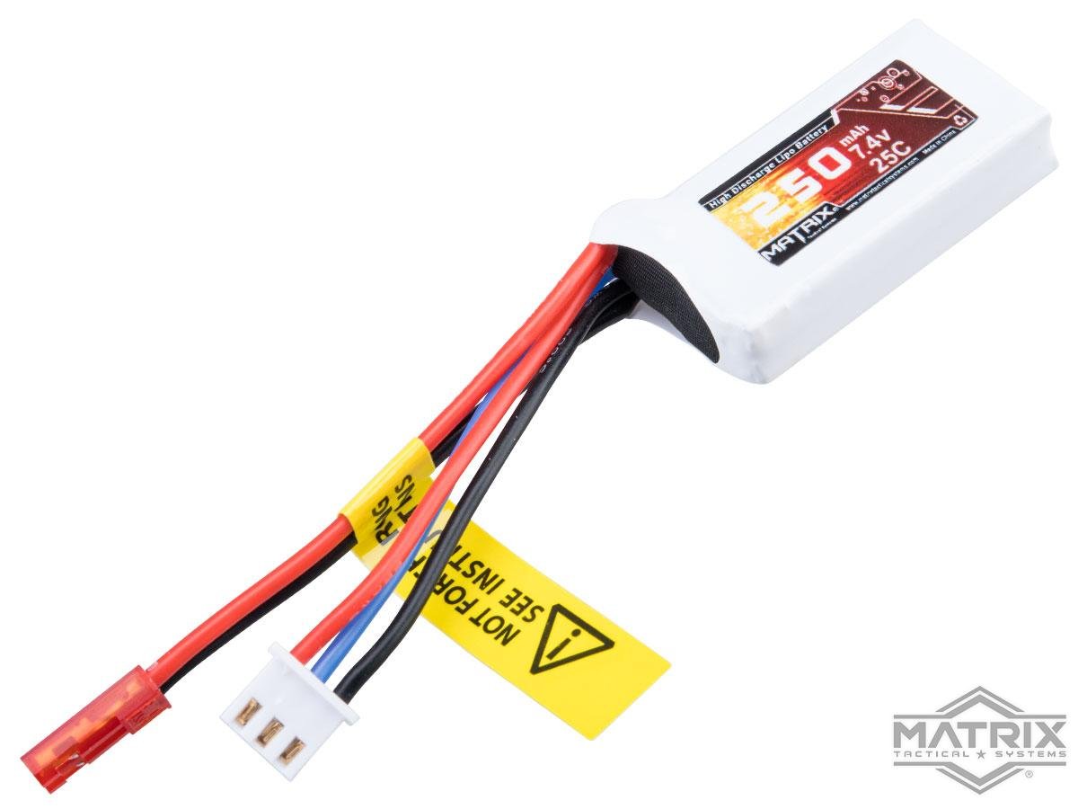 Matrix 7.4V Micro LiPo Airsoft Battery (Configuration: 250mAh / JST Plug) image 0