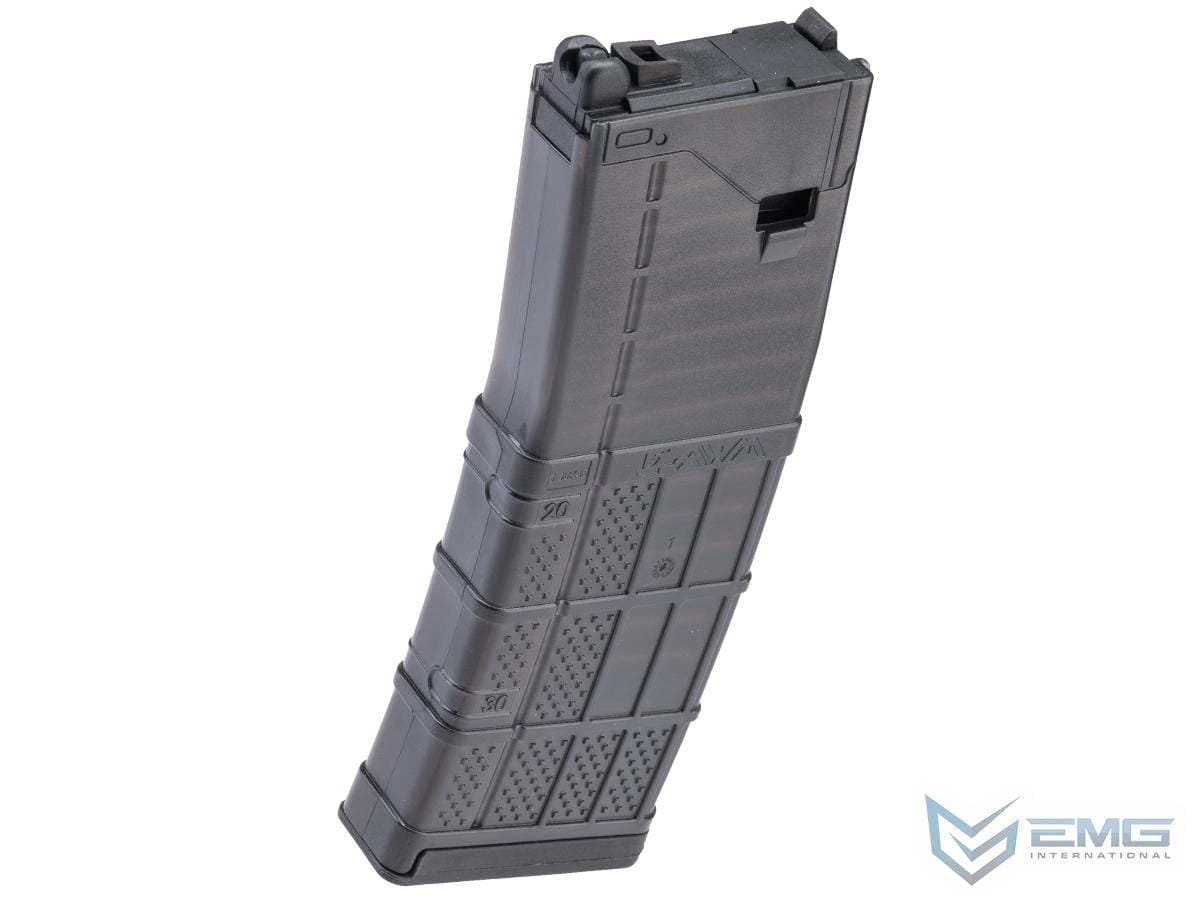 EMG Lancer Systems Licensed L5AWM V2 35 Round Magazine for MWS Gas Blowback Airsoft Rifles (Color: Translucent Smoke / 5.56) image 0