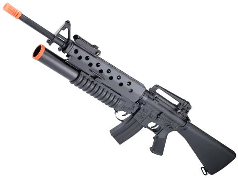 Cybergun Colt Licensed M16A3 Airsoft AEG Rifle by E&C w/ M203 40mm Airsoft Grenade Launcher & E-Shooter MOSFET