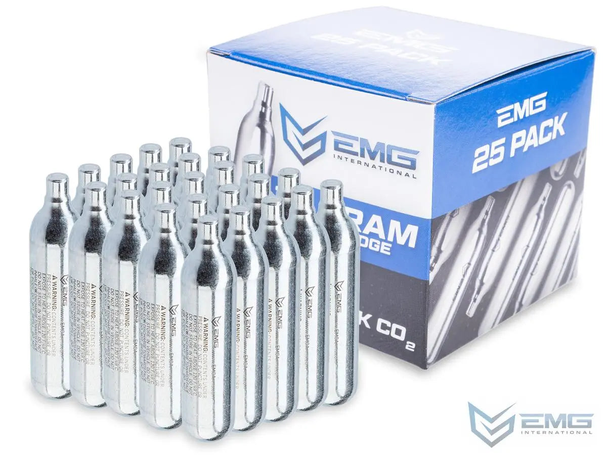 EMG 12 Gram CO2 Cartridge for Airsoft and Air Gun (Size: Pack of 25)