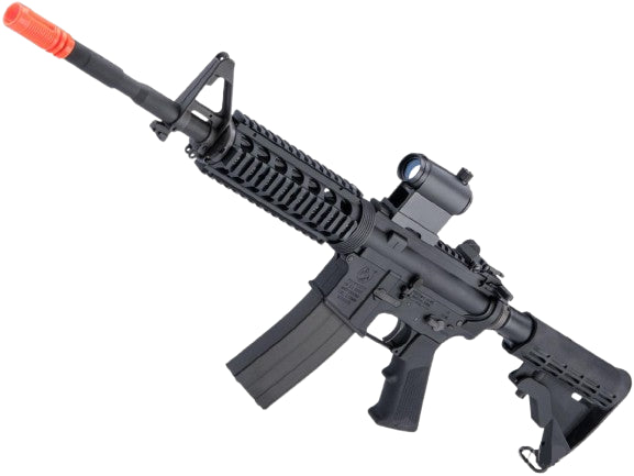 GHK Colt Licensed M4A1 V2 RIS Gas Blowback Airsoft Rifle by Cybergun (Length: 14.5" / Green Gas)