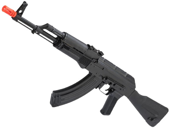 LCT Stamped Steel AKM Airsoft AEG Rifle w/ Full Stock (Model: Black Polymer Furniture / EBB AEG)