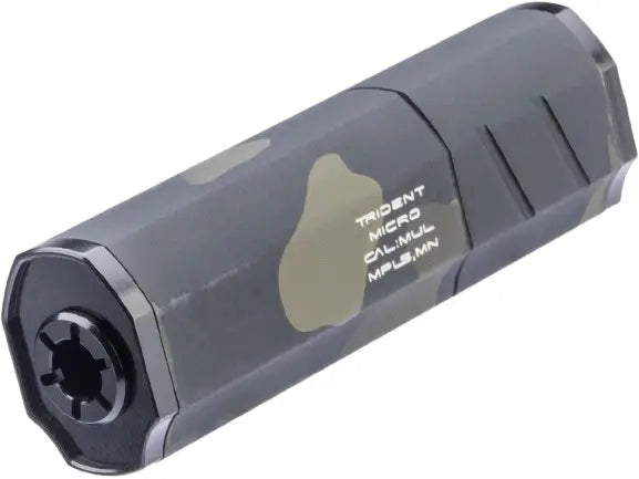 Helix Airsoft Trident Micro Mock Suppressor / Barrel Extension (Color: Multicam Black / 14mm Negative) image 0