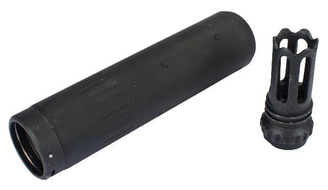 Element / CYMA QD Barrel Extension with Masada Type Steel Flash Hider (Color: Black - Long / 14mm Negative)