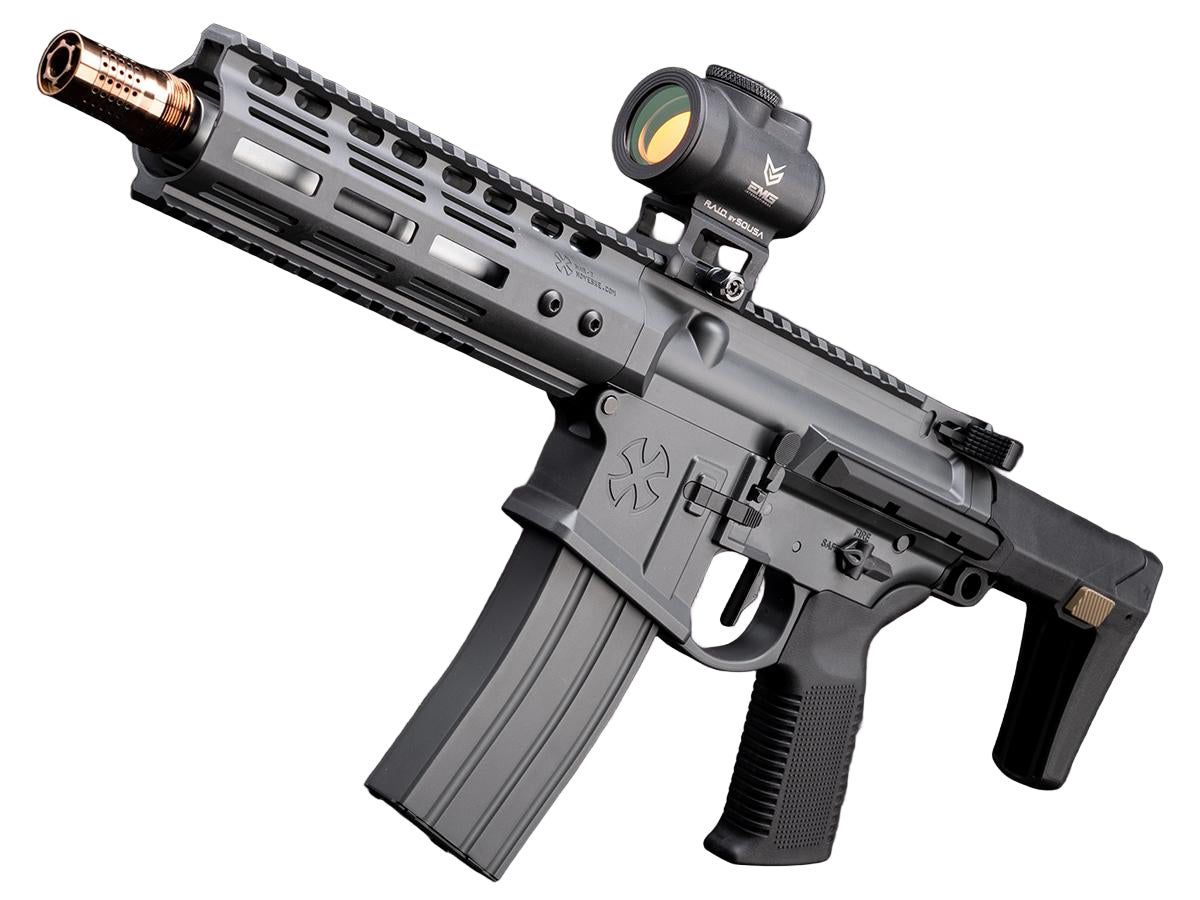 EMG x Noveske Ghetto Blaster NHR-7 Airsoft Gas Blowback Rifle (Color: Grey / Gun Only)