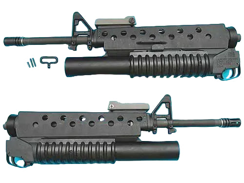 G&P Airsoft M16 "Scar Face" Conversion Kit w/ M203 Gas Grenade launcher