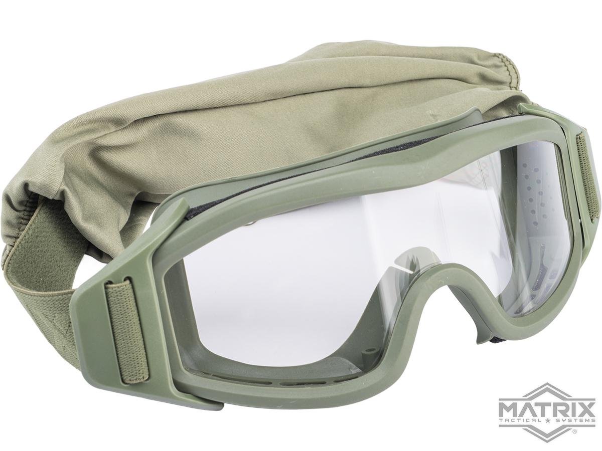 Matrix Tactical Systems "Onyx" ANSI Rated Airsoft Goggles (Color: OD Green / Clear) image 0