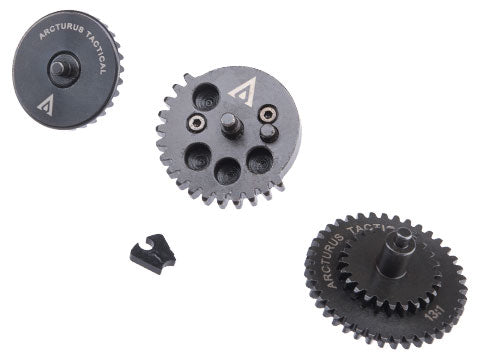 Arcturus RS CNC Steel Gear Set w/ Delay Chip for Version 2/3 Airsoft AEG Gearboxes
(Model: 13:1)