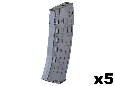 Arcturus Variable Cap Silent 30/135 Round Mid-Cap AEG AK12 Magazine ( 5 Pack )-1