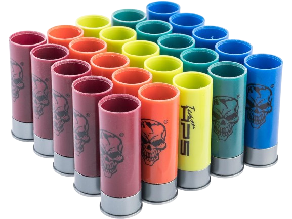 APS XPower CAM CO2 SMART Shotgun Shells for MK1, MK3 and Striker-12 Airsoft Shotguns (Color: Multi-Color / 25-Pack) image 0