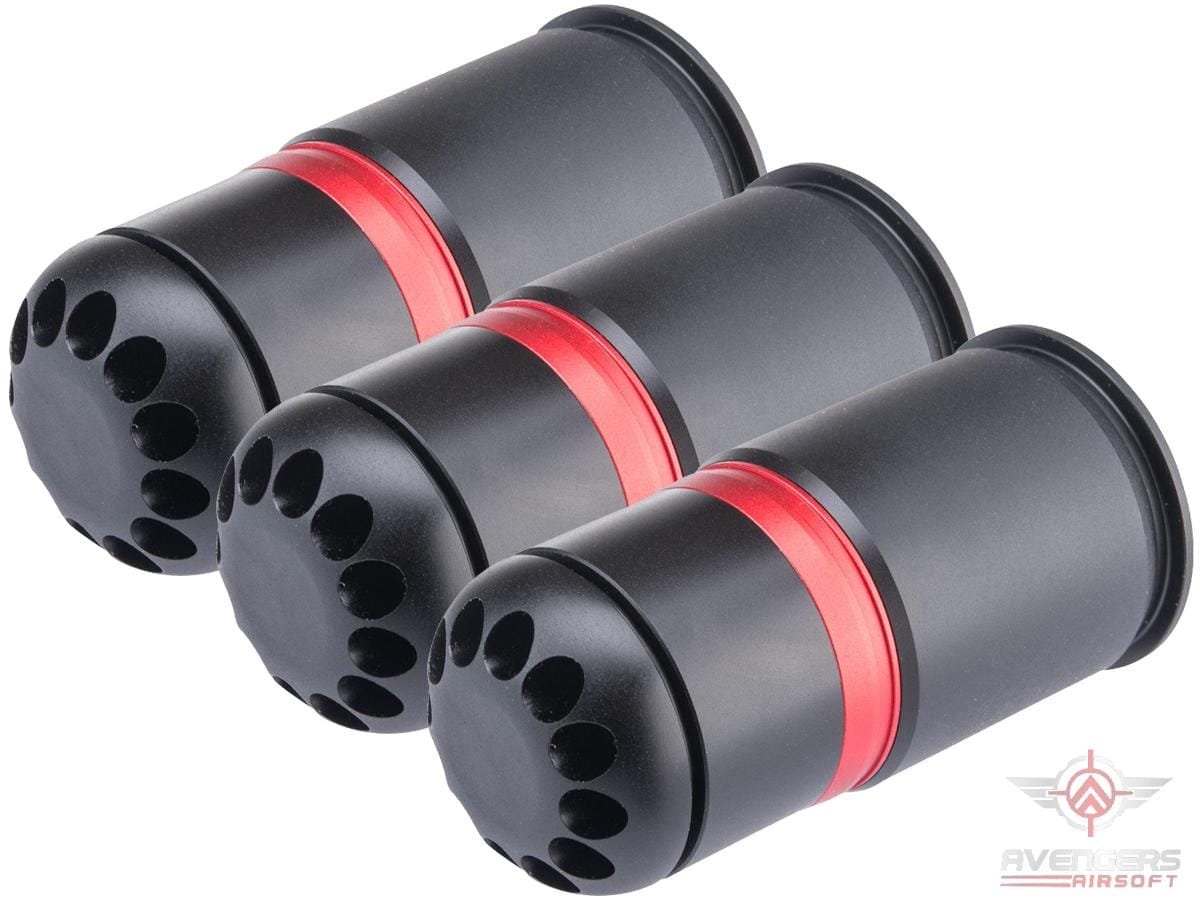 Avengers 40mm Airsoft Gas Grenade Shell (Model: 60rd Shower / Black Matte / 3 Pack) image 0