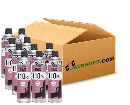 Swiss Arms Green Gas Bottle (Model: Non-Lubricated / 600ml / 110 PSI / Pack of 30) image 0