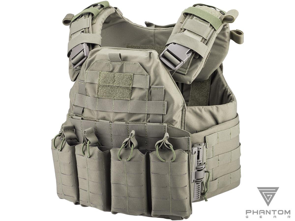 Phantom Gear Red "Zaslon" Plate Carrier w/ QD Buckle System (Color: Ranger Green) image 0