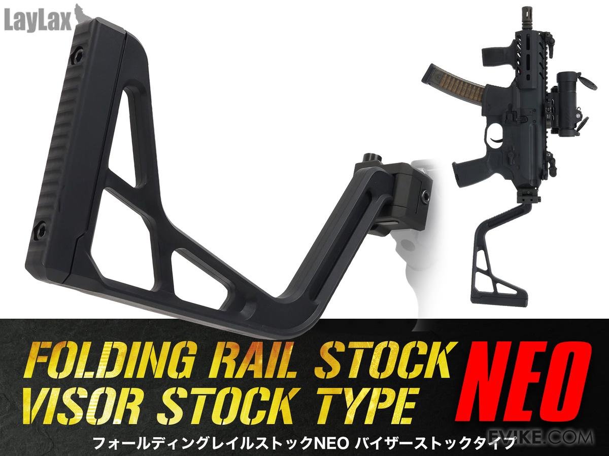 Laylax First Factory Neo Folding Visor Stock for Picatinny Rail Mounts image 0