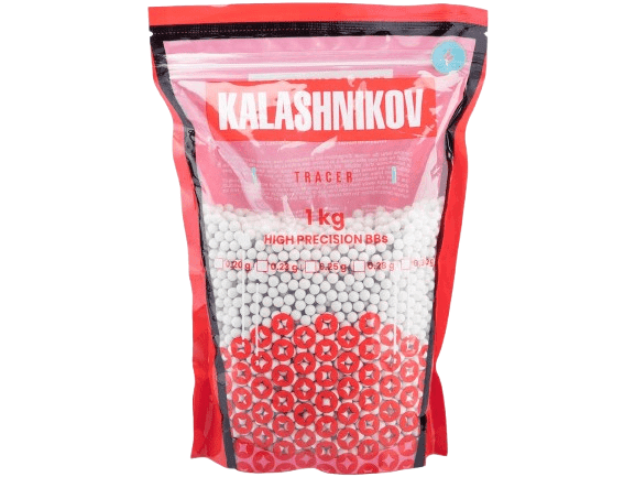 Kalashnikov Licensed High Grade Precision Airsoft Tracer BBs (Weight: 0.25g / 4000rds / Green / 20KG Case) image 0