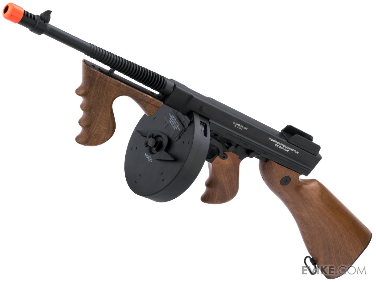 Cybergun Licensed Thompson 1928 "Chicago Typewriter" Airsoft AEG Rifle w/ Imitation Wood Furniture (Package: Gun Only)