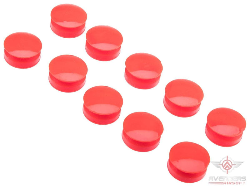 Avengers Rubber Cap for Multi-Purpose 40mm Airsoft Grenade Shells /.68 cal Paintball Grenade Shells (Color: Red / 10pcs) image 0