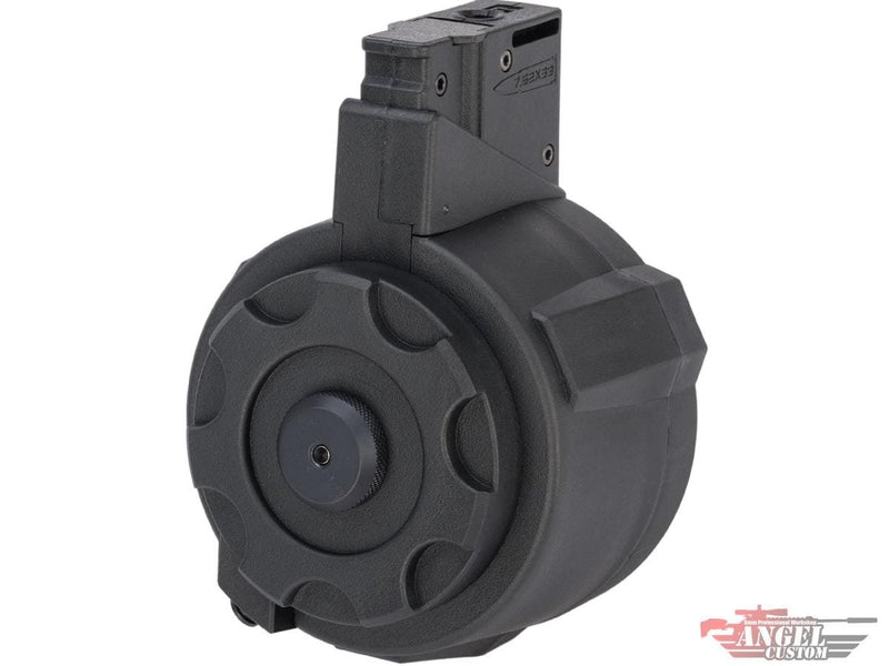 Angel Custom 1500 Round Firestorm Airsoft AEG Drum Flashmag (Model: AR47 Adapter / Black) image 0