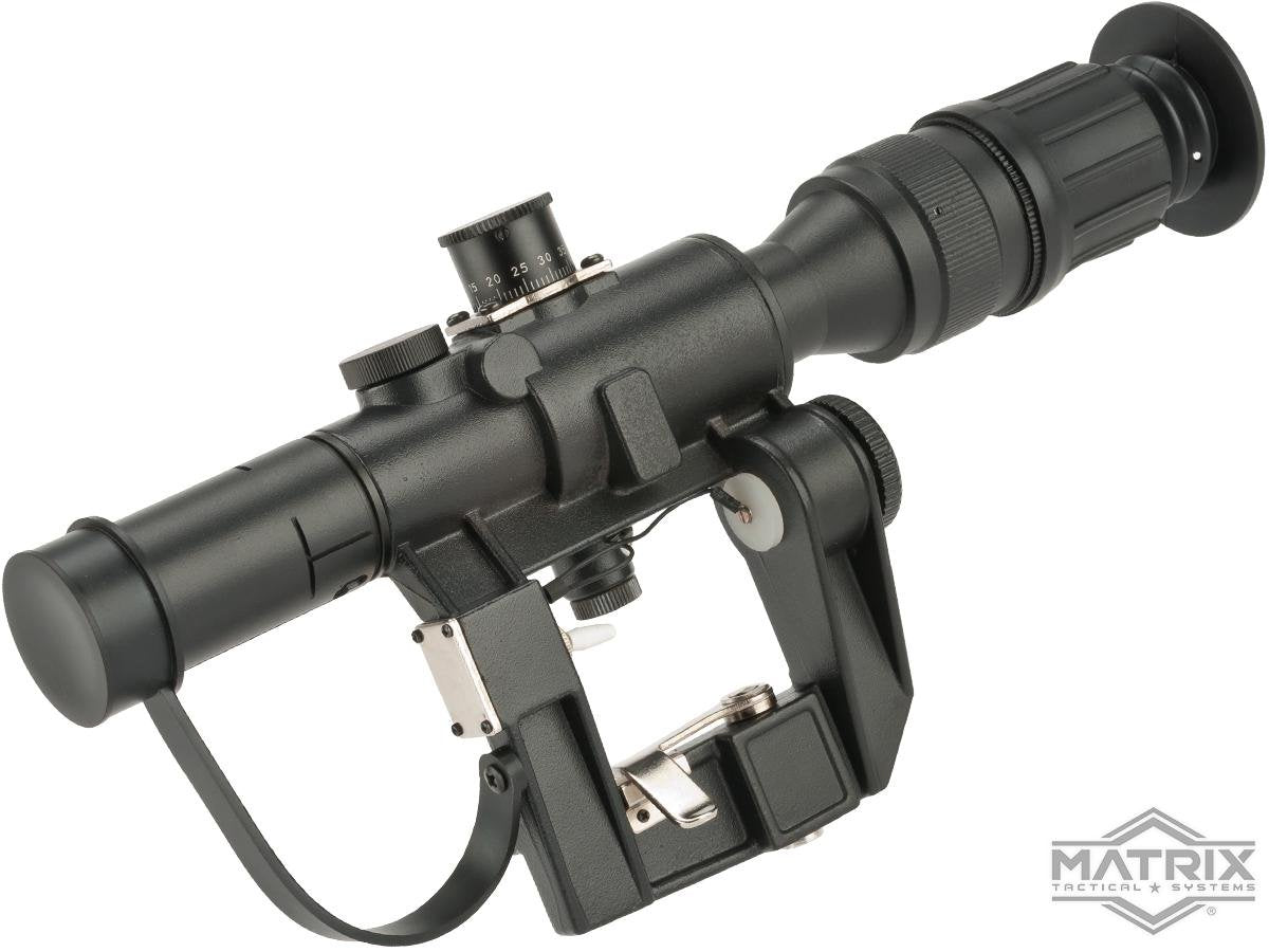 Matrix Illuminated PSO-1 Type Scope for Dragonov SVD Sniper Rifle Series (Color: Black / 4x24) image 0