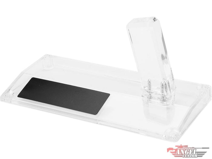 Angel Custom Display Grade Acrylic Pistol Hand Gun Stand (Model: Clear Universal Single Stack Fit)