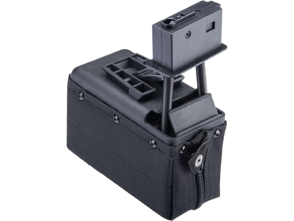 A&K 1500 Round Box Magazine with Upgraded High Strength Motor for Airsoft M249 Series AEG (Color: Black) image 0