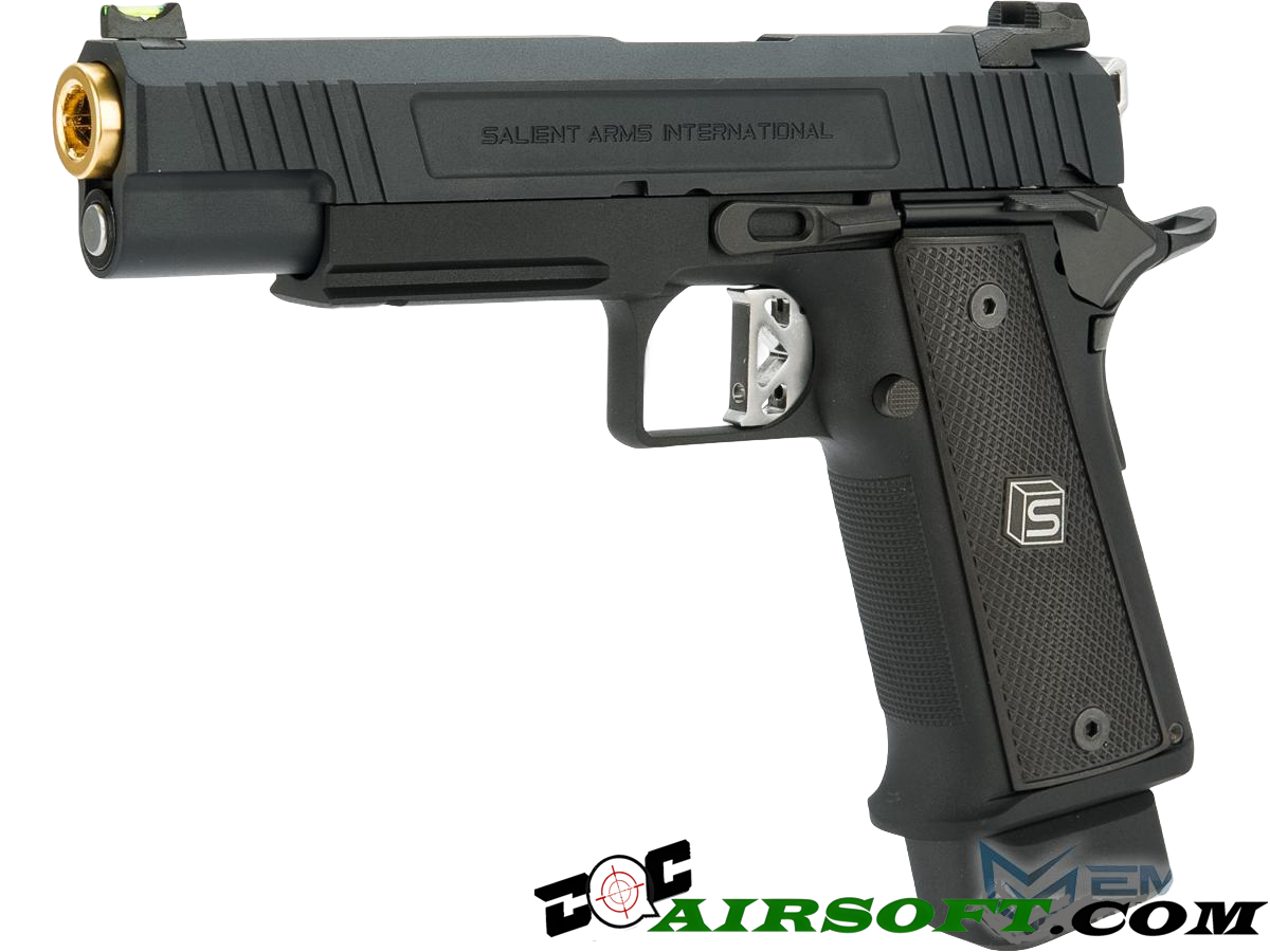 EMG x Salient Arms International 2011 DS 5.1 Airsoft GBB Pistol
(Color: Black Semi Auto / CO2 / Gun Only)