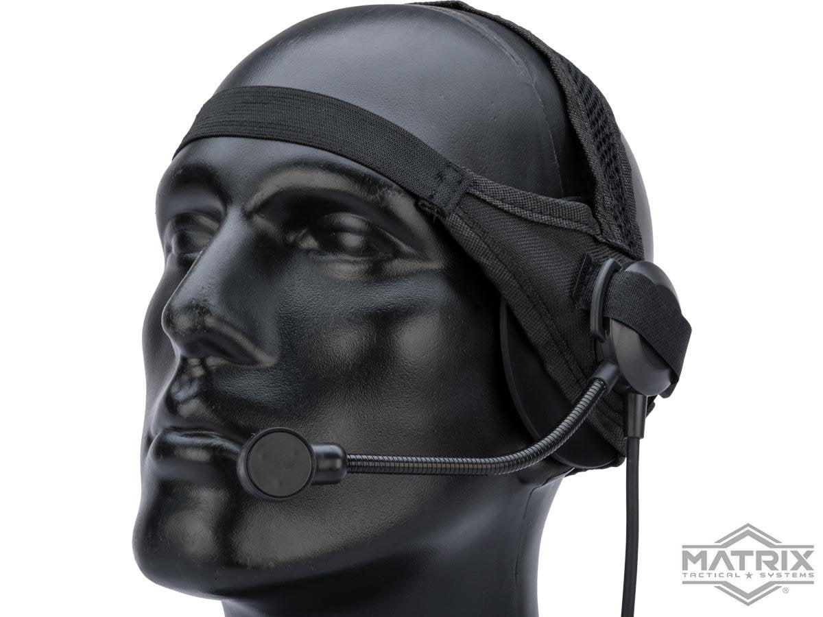 Matrix Tactical Headset w/ Headband (Color: Black) image 0