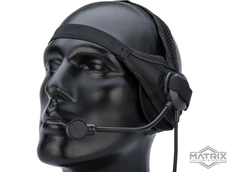 Matrix Tactical Headset w/ Headband (Color: Black) image 0