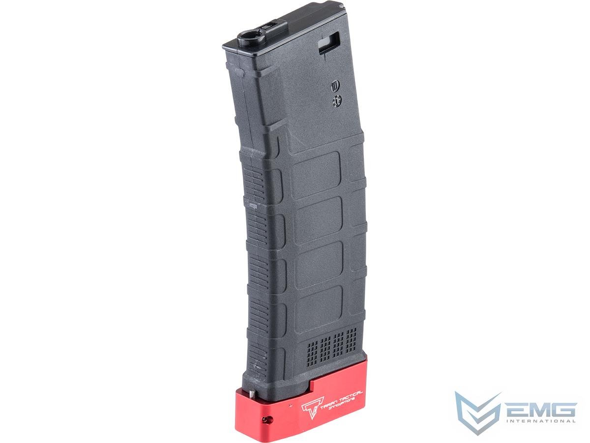 EMG TTI Licensed 220rd Mid-Cap Magazine w/ Extended Baseplate for M4/M16 Series Airsoft AEG Rifles (Color: Red) image 0