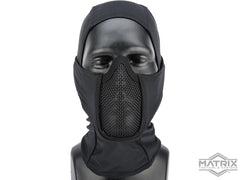 Matrix / Swiss Arms Shadow Fighter Hood Headgear w/ Mesh Mouth Protector
(Color: Black)
