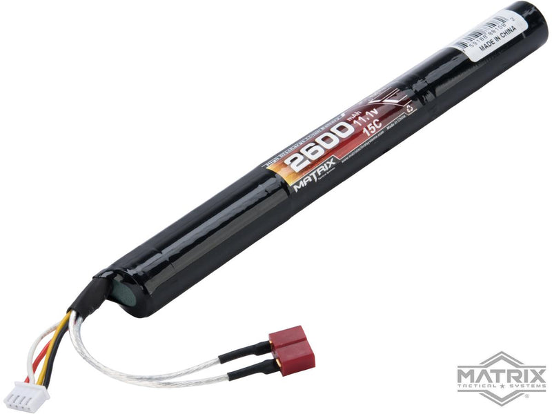 Matrix High Performance 11.1V Stick Type Airsoft Li-Ion Battery
(Model: 2600mAh / 15C / For Deans / T-Plug Connector)