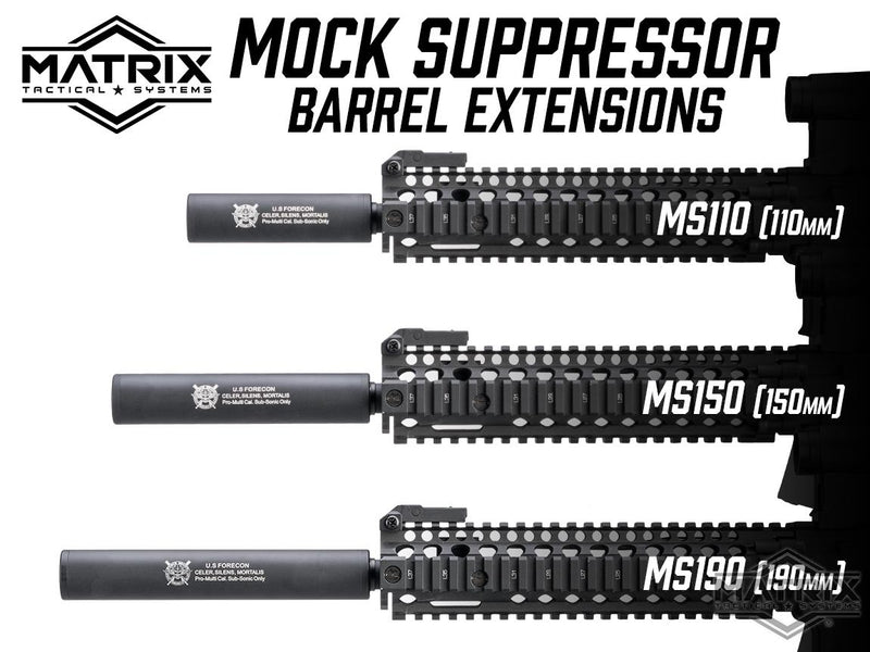 Matrix Airsoft Mock Silencer / Barrel Extension
(Model: SOCOM / 110mm)