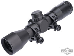 Matrix 4X32 Compact Mil-Dot Scope w/ Ranger Finder Recticle & Steel Ring Mount Set